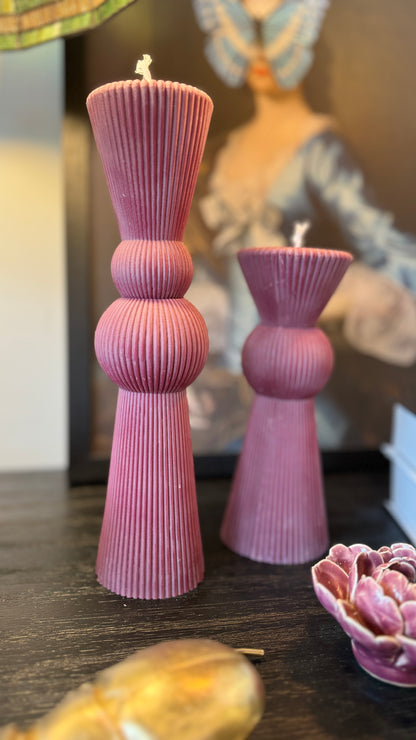 RIBBED PILLAR CANDLE