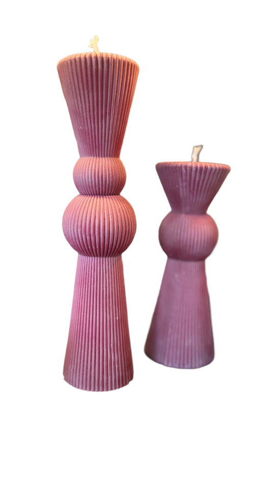 RIBBED PILLAR CANDLE