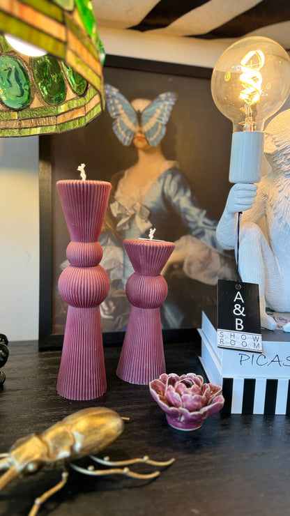 RIBBED PILLAR CANDLE